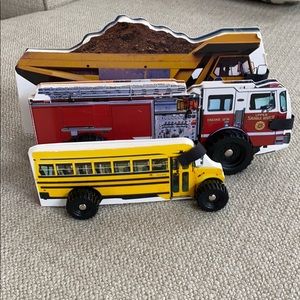 3 Pack “Bus, Fire Engine & Big Dump Truck” Books